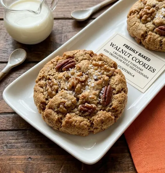 Galleta grande con trozos de nuez